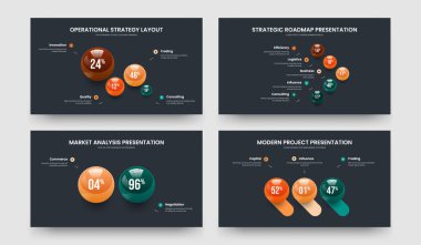 Profesyonel Geliştirme 4523 Seçenek Slayt Gösterisi Tasarım Paketi. Zarif Profil Dört Beş İki Üç Adım Çerçeve Düzeni Vektör İllüstrasyonu.