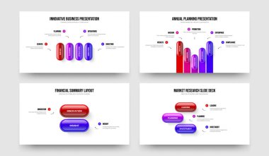 Görsel Plan 4-5-2-3-Basamaklı Infographic Frame Vektör Çizim Paketi. Pazarlama Büyümesi 4523 Element Diyagramı Slayt Şablonu Ayarları.