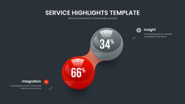 Şirket Fırlatma Slaytı Şablonu Şablonu İllüstrasyonu. Bilim Çözümü 2 Element Bilgi Çerçeve Düzeni. Proje Büyümesi İki Adım Diyagramı Slayt Tasarımı.