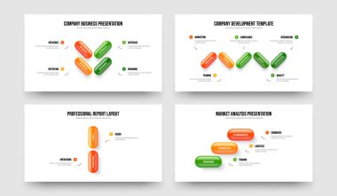 Yatırımcı Analizi 4-5-2-3 Element Infographic Frame Vector Illustration Set. Hizmet İncelemesi 4523 Adım Diyagramı Kaydırma Şablonu Koleksiyonu.