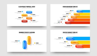 Enterprise Plan 4523 Element Bilgi Sunumu Tasarım Koleksiyonu. Reklam Performansı Dört Beş İki Üç Basamaklı Diyagram Çerçeve Şablonu Resmetme Ayarları.
