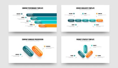 Pazarlama Gösterisi 4-5-2-3 Element Diyagramı Sunum Düzeni Vektör İllüzyonu Seti. Pazar Büyümesi 4523 Seçenek Bilgisel Çerçeve Şablonu Koleksiyonu.