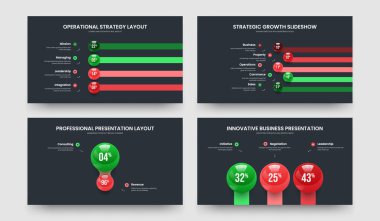 Minimum Rapor 4523 Basamaklı Bilgi Çerçeve Düzeni Ayarlandı. Pazar Çözümü 4-5-2-3 Element Çizelgesi Sunum Şablonu Vektör İllüstrasyon Koleksiyonu.