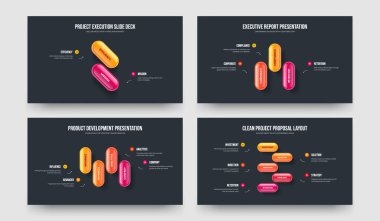 Proje Analizi 2345 Seçenek Bilgi Çerçeve Düzeni Koleksiyonu. Yaratıcı Teklif İki Üç Dört Beş Adım Diyagram Sunum Şablonu Vektör Çizimi.