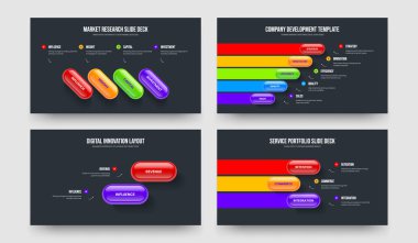 Yaratıcı Büyüme 4523 Opsiyon Bilgi Kaydırma Şablonu Paketi. Ürün Stratejisi Dört Beş İki Üç Adım Diyagram Çerçeve Tasarım Vektör Çizimi.