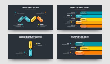 Proje Çözümü 4-5-2-3 Element Diyagramı Kaydırma Düzeni Vektör Çizimi. Danışmanlık Planı 4523 Adım Bilgisel Çerçeve Tasarımı Koleksiyonu.