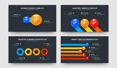 Servis Raporu 2-3-4-5 Seçenek Slayt Gösterimi Vektör Çizimi Çizimi Ayarlandı. Reklam Çözümü 2345 Element Grafik Kaydırma Tasarımı Paketi.
