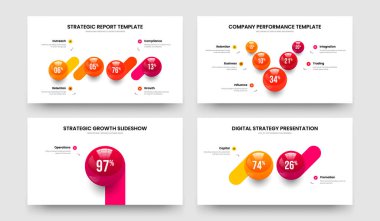 Dijital Strateji 4512 Element Diyagram Çerçeve Tasarımı Koleksiyonu. Temiz Kampanya Dört Beş Bir İki Adım Çizelgesi Sunum Şablonu Vektör Çizim Paketi.