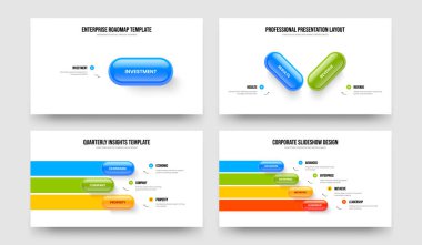 Görsel Profil 1-2-3-4 Seçenek Slayt Şablonu Şablon Resimleri Ayarlandı. Piyasa İncelemesi 1234 Adım Bilgisel Sunum Düzeni Koleksiyonu.