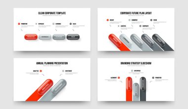 Yatırımcı Planlama Dört Beş İki Üç Basamaklı Bilgi Çerçeve Düzenleme Vektör İllüstrasyon Paketi. Pazarlama Giriş 4523 Element Diyagramı Sunum Şablonu Ayarlandı.