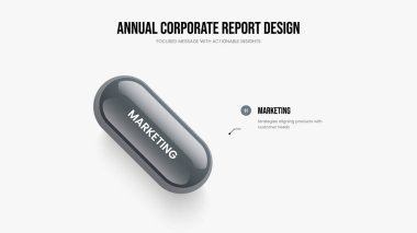 Yatırımcı Kampanyası Bir Element Bilgi Çerçeve Tasarımı. Creative Showcase Sunum Şablonu Vektör İllüzyonu. Profesyonel Giriş 1 Adım Diyagram Slayt Gösterisi Düzeni.