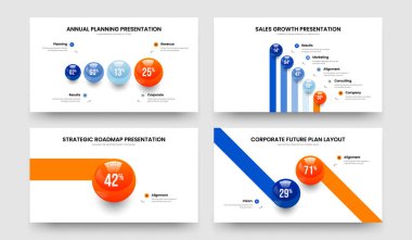 Asgari Kampanya Dört Beş Bir İki Adım Bilgilendirme Şablonu Vektör İllüstrasyon Seti. Pazarlama Profili 4512 Element Grafik Kaydırma Düzeni Paketi.