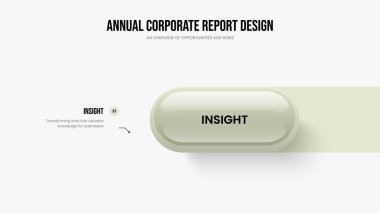 Business Innovation 1 Option Infographic Frame Şablonu. Atılgan Profili Bir Element Diyagramı Slayt Gösterisi Tasarımı. Proje Slayt Düzeni Vektör İllüstrasyonu.