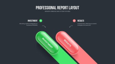 Dijital Geliştirme 2 Adım Infographic Frame Design. İş Önerisi İki Seçenek Slayt Gösterisi Düzeni. Danışmanlık İnovasyon Şablon Vektörü İllüstrasyonu.