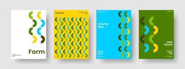 Yaratıcı İş Sunum Şablonu. Soyut Broşür Düzeni. İzole Arkaplan Tasarımı. Rapor verin. Kitap kapağı. Poster. Pankart. El ilanı. Not defteri. Dergi. Marka Kimliği. Broşür. Reklamcılık