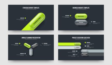 Modern Genel Görünüm 1234 Seçenek Bilgisel Çerçeve Düzeni Koleksiyonu. Görsel Giriş Bir İki Üç Dört Adım Diyagram Sunum Tasarım Vektör Çizim Paketi.