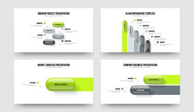 Görsel Giriş Dört Beş Bir İki Adım Bilgi Slayt Gösterisi Düzen Vektörü İllüstrasyon Kümesi. Pazarlama Büyümesi 4512 Seçenek Slayt Tasarımı Koleksiyonu.