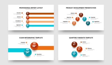 Finansal İnceleme Dört Beş İki Üç Element Çerçeve Tasarım Vektör İllüstrasyon Paketi. Bilim Brifingi 4523 Seçenek Grafik Gösterisi Şablonu Ayarları.