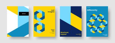 İzole Broşür Şablonu. Geometrik Arkaplan Tasarımı. Soyut Rapor Düzeni. İş sunumu. El ilanı. Kitap kapağı. Pankart. Poster. Broşür. Reklamcılık. Not defteri. Portföy. Broşür