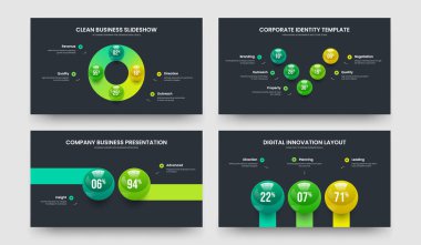 Yatırımcı Stratejisi 4523 Adım Diyagram Slayt Gösterisi Tasarım Seti. Tıbbi Analiz Dört Beş İki Üç Seçenek Grafik Tasarımı Vektör Çizim Paketi.