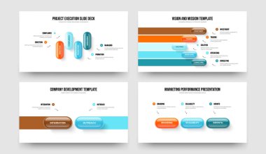 Reklam Geliştirme 4523 Element Diyagramı Slayt Tasarımı Paketi. Atılgan Gözden Geçirmesi Dört Beş İki Üç Adım Bilgiler Şablon Vektör İllüstrasyonu Ayarları.