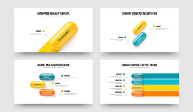 Atılgan Planı 1234 Adım Diyagram Sunum Şablonu Ayarlandı. Reklam Gösterimi: 1-2-3-4 Seçenek Bilgi Çerçeve Tasarım Vektör İllüstrasyon Koleksiyonu.