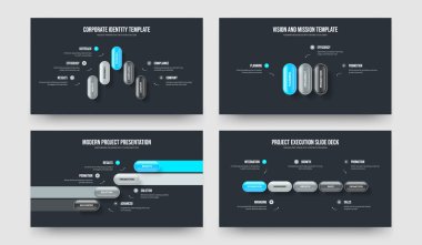 Proje İnceleme Beş Üç Dört Element Bilgi Kaydırağı Tasarım Vektörü Çizim Paketi. Ürün Planlama 534 Seçenek Diyagramı Şablon Ayarları.