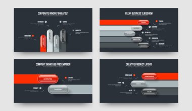 Finansal Analiz 4-5-2-3 Element Diyagram Kaydırak Tasarım Vektörü Resimleri Koleksiyonu. Danışma Gözden Geçirmesi 4523 Seçenek Slayt Gösterisi Düzeni Paketi.
