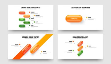 Atılgan Brifingi: 5123 Seçenek Şablon Paketi. İş Profili Beş Bir İki Üç Adım Slayt Gösterisi Slayt Tasarım Vektörü Çizimi.