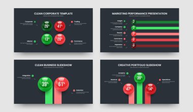 Danışma Brifingi 4-5-2-3 Element Slayt Gösterisi Vektör Çizim Koleksiyonu. Pazar İcat 4523 Seçenek Diyagramı Şablonu Ayarla.