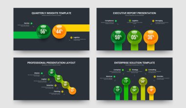 Basit Giriş 2345 Adım Çizelgesi Kaydırma Düzeni Paketi. Profesyonel Rapor 2-3-4-5 Element Diyagram Slayt Gösterisi Tasarım Vektörü İllüstrasyon Koleksiyonu.
