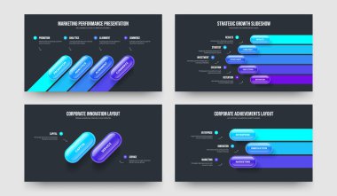 Yatırımcı Insight 4-5-2-3 Seçenek Slayt Gösterisi Şablon Resmetme Kümesi. Satış Stratejisi 4523 Element Diyagramı Sunum Düzeni Paketi.