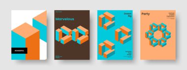 Modern İş Sunumu Mizanpajı. Soyut Arkaplan Tasarımı. Geometrik Sancak Şablonu. Broşür. Poster. Kitap kapağı. El ilanı. Rapor verin. Haber bülteni. El ilanı. Broşür. Broşür. Katalog. Günlük