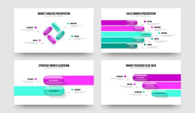 Görsel Kampanya Dört Beş İki Üç Adım Diyagram Slayt Gösterisi Vektör Çizim Koleksiyonu. Tanıtım 4523 Seçenek Bilgisel Çerçeve Şablonu Paketi.