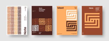 Geometrik Broşür Şablonu. Soyut Arkaplan Tasarımı. İzole edilmiş Banner Planı. Rapor verin. Kitap kapağı. Poster. İş sunumu. El ilanı. Katalog. Haber bülteni. Broşür. Günlük. Broşür. Portföy