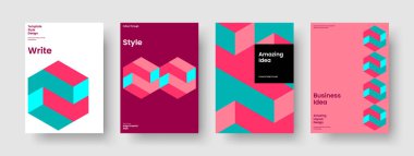 Geometrik Broşür Düzeni. Soyut Flyer Şablonu. İzole Kitap Kapağı Tasarımı. Poster. Geçmişi. Pankart. Rapor verin. İş sunumu. Marka Kimliği. Broşür. Günlük. Dergi. Portföy