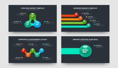 Satış Kampanyası 3415 Element Grafik Tasarım Paketi. Proje Tahminleri Üç Dört Beş Bir Seçenek Bilgilendirme Sunumu Şablon Vektör İllüstrasyon Koleksiyonu.