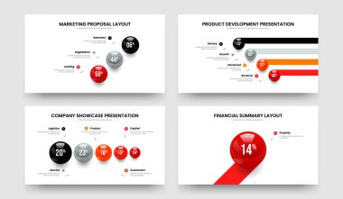 Temiz Teklif 3-4-5-1 Element Grafik Kaydırma Planı Vektör Resimleri Koleksiyonu. Şirket Şovu 3415 Adım Diyagramı Sunum Şablonu Ayarlandı.