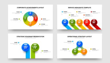 Temiz Çözüm 4-5-2-3 Element Diyagramı Çerçeve Düzeni Vektör Çizimi. Yatırımcı Stratejisi 4523 Adım Grafik Slayt Gösterisi Tasarım Paketi.
