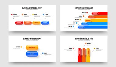 Satış Brifingi Dört Beş İki Üç Basamaklı Tanıtım Şablonu Tanıtım Şablonu Çizimi. Modern Çözüm 4523 Seçenek Çerçeve Düzeni Koleksiyonu.