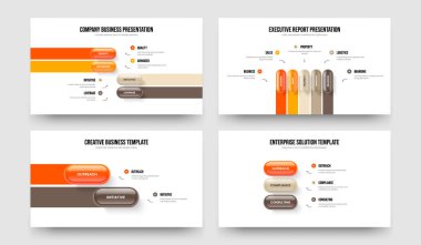 Ürün Gözden Geçirme Dört Beş İki Üç Adım Diyagramı Sunum Tasarım Vektör Çizimi. Yatırımcı Kampanyası 4523 Seçenek Bilgisel Çerçeve Şablonu Koleksiyonu.
