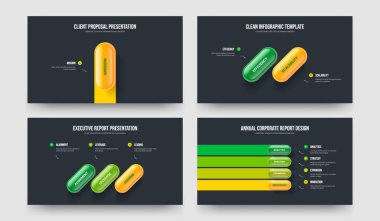 İş Geliştirme 1-2-3-4 Basamaklı Diyagram Kaydırma Düzeni Vektör Resimleri Paketi. Finansal Profil 1234 Seçenek Bilgilendirme Sunum Tasarımı Koleksiyonu.