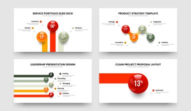 Tanıtım Üç Dört Beş Eleman Diyagramı Kaydırma Şablonu Vektör Resimleri Paketi. Şirket Brifingi 3451 Adım Çizelgesi Slayt Gösterisi Düzenleme.
