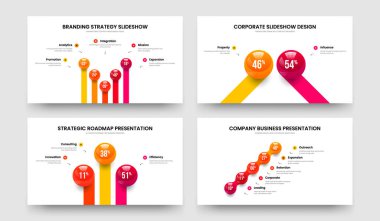 Profesyonel İcat Beş İki Üç Seçenek Diyagram Çerçeve Tasarım Vektör İllüstrasyon Seti. Minimalist Brifing 523 Element Grafik Kaydırma Şablonu Koleksiyonu.