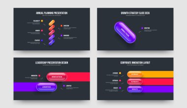 Servis Profili 5123 Element Diyagramı Şablon Paketi. Dijital Geliştirme Beş Bir İki Üç Adım Bilgi Kaydırağı Tasarım Vektörü İllüstrasyonu.