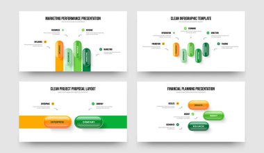 Reklam Raporu 4-5-2-3 Basamaklı Infographic Frame Design Vector Illustration Bundle. Dijital Teklif 4523 Seçenek Diyagramı Sunum Şablonu Ayarlandı.