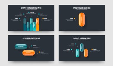 Pazarlama Fırlatma 5133 Adım Bilgi Slayt Gösterisi Yerleşimi. Atılgan Profili 5, 1, 2, 3 Element Diyagram Kaydırma Şablonu Vektör Çizimi.