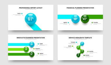 Basit Rapor 1234 Seçenek Çizelgesi Slayt Gösterisi Düzeni Paketi. Eğitim Gözden Geçirmesi Bir İki Üç Dört Adım Grafik Sunum Şablonu Vektör İllüstrasyon Ayarları.