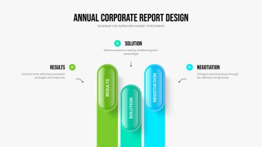 Reklam Tanıtımı Üç Adım Tanıtım Sunumu Tasarımı. Fırlatma Slayt Gösterisi Düzeni Vektör İllüstrasyonuna Danışmanlık. Proje Çözümü 3 Seçenek Diyagramı Kaydırma Şablonu.