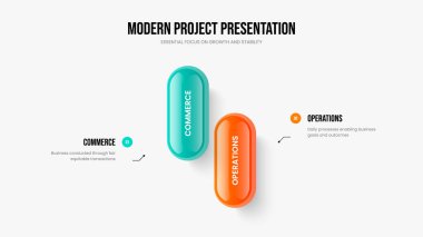 Dijital Plan 2 Element Diyagramı Slayt Şablonu. Görsel Portföy Kaydırak Tasarım Vektörü İllüstrasyonu. Şirket Planlama İki Adım Bilgisel Çerçeve Düzeni.
